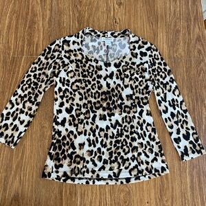 Carmen Marc Valvo Cheetah Top